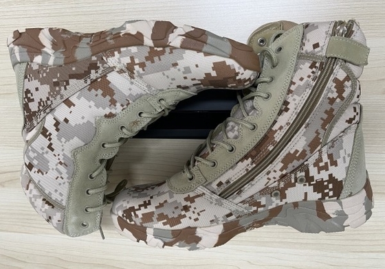 Desert Camouflage Military Combat Boots With Zipper 38-45 Desert Military Boots