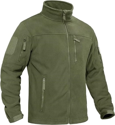 Double Zipper Military Fleece Tactical Jacket Breathable Sustainable