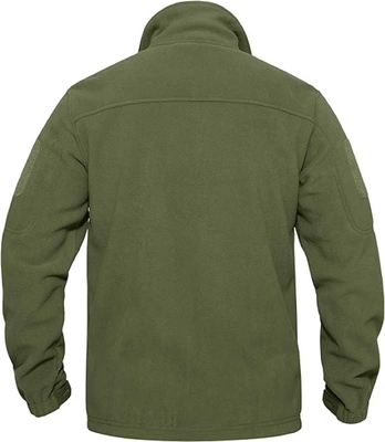 Double Zipper Military Fleece Tactical Jacket Breathable Sustainable