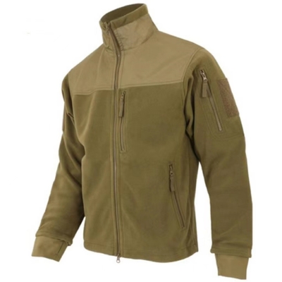 Abrasion Reinforced Air Force Coyote Brown Fleece Jacket With Mesh Lining Military Garments