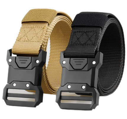 Men's Tactical Belt Outdoor Nylon Woven Workwear Belt With Alloy Buckle