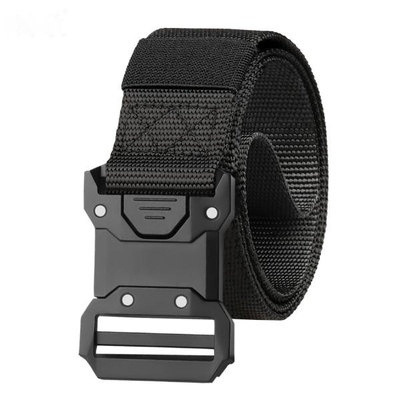 Men's Tactical Belt Outdoor Nylon Woven Workwear Belt With Alloy Buckle