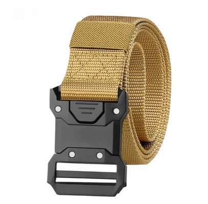 Men's Tactical Belt Outdoor Nylon Woven Workwear Belt With Alloy Buckle