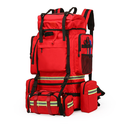 Emergency Rescue Backpack Survival Gear Bag Large-Capacity Waterproof Tactical Pack Outdoor Hiking Emergency Kit Thickened Oxford Fabric