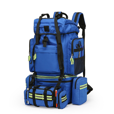 Emergency Rescue Backpack Survival Gear Bag Large-Capacity Waterproof Tactical Pack Outdoor Hiking Emergency Kit Thickened Oxford Fabric