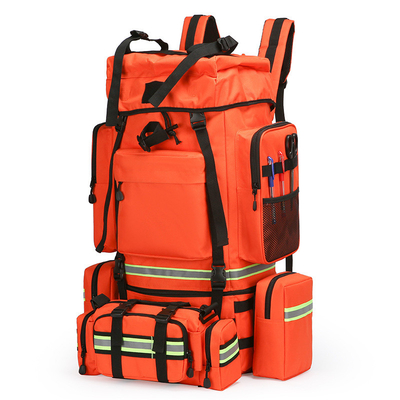 Emergency Rescue Backpack Survival Gear Bag Large-Capacity Waterproof Tactical Pack Outdoor Hiking Emergency Kit Thickened Oxford Fabric