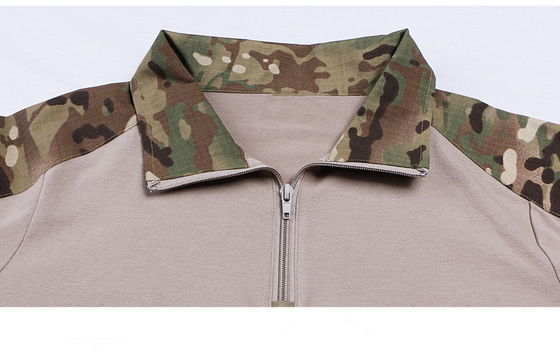 Waterproof US Army Multicam Combat Shirt Plaid Cloth Fire Resistant