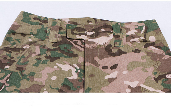 Waterproof US Army Multicam Combat Shirt Plaid Cloth Fire Resistant
