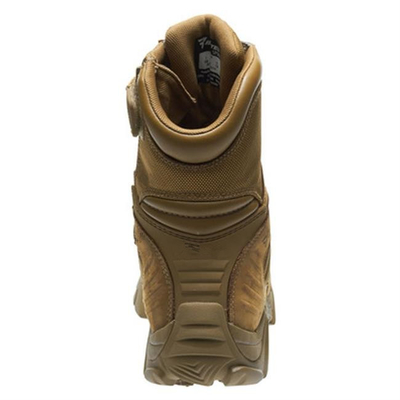 Padded Collar Anti Tear Brown Leather Tactical Boots Hot Weather
