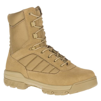 YKK Zipper Military Combat Boots Tan Tactical Boots Slip Resistant