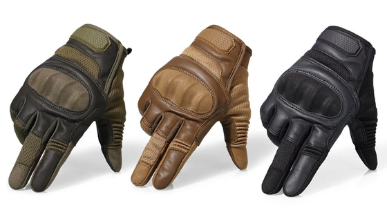 Men Outdoor Tactical Gear Hard Knuckle Goat Skin With Neoprene Padding