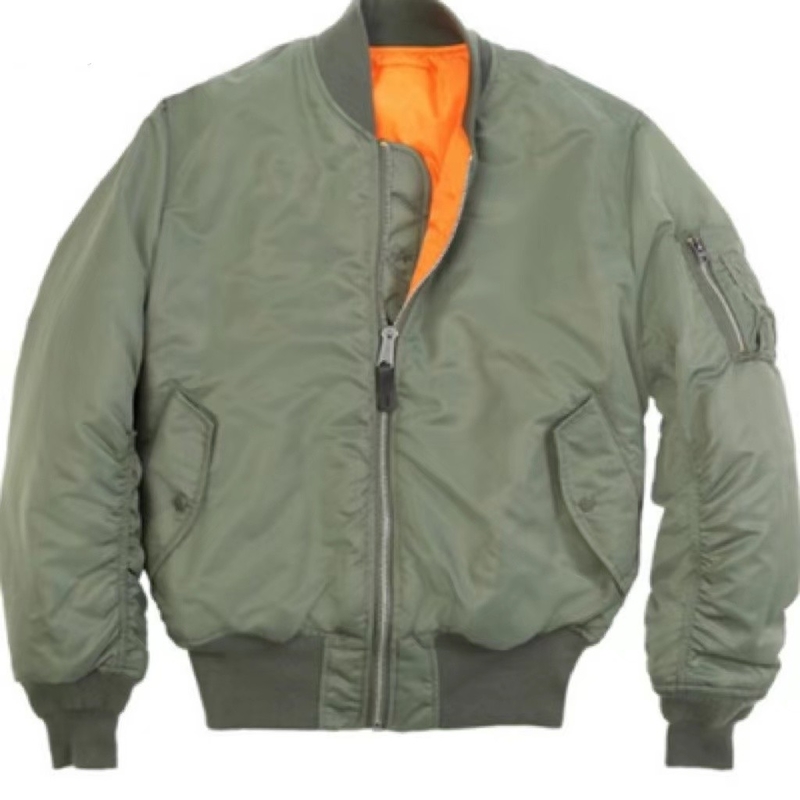 Nylon Flight MA-1 Bomber Jacket 	Military Garments Reversible