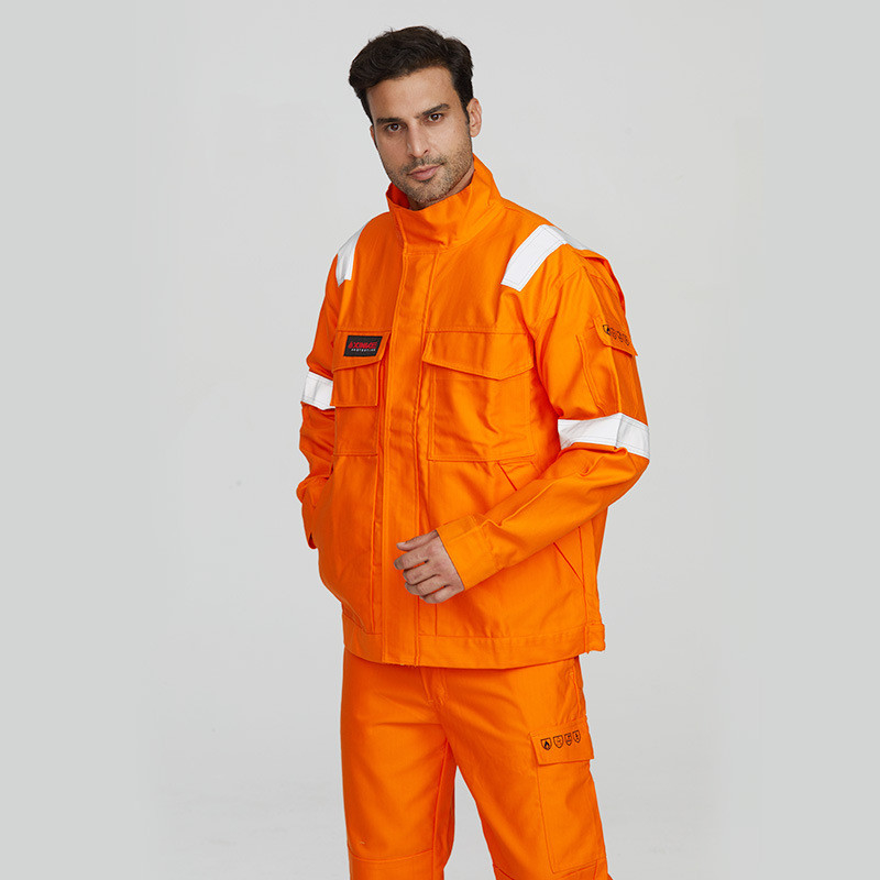 Custom Workwear Pure Cotton Coveralls Safety Uniforms Flame-Resistant Anti-Static Welding Workwear Set