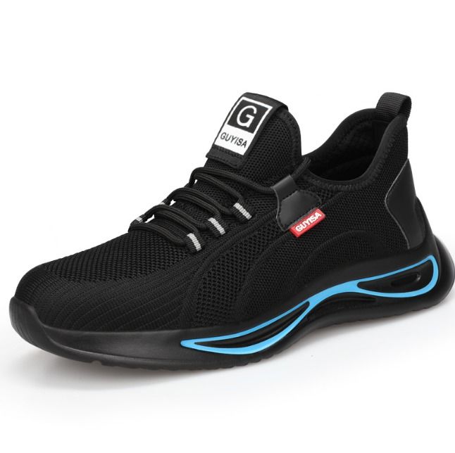 Men’s Lightweight Breathable Insulated Safety Shoes 10KV Electrical Work Boots Steel Toe Anti-Smash Puncture-Resistant Summer Electrician Shoes