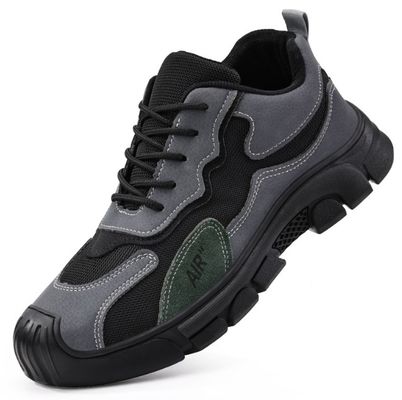 Zomerse veiligheidsschoenen voor mannen staal-toe-punct-bestendige ademende comfortabele rubberen zool industriële bouwvoeten