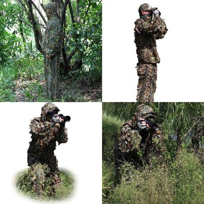 Van de het Kostuumpolyester van Camouflageghillie Kostuum voor alle weersomstandigheden van Ghillie 3D